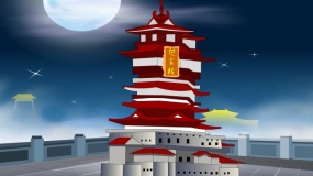 绵阳地标越王楼flash素材图片